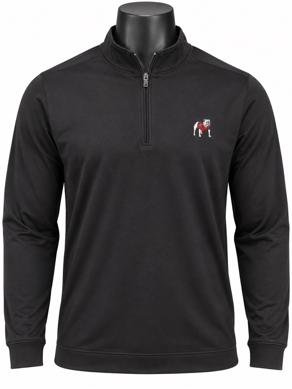 Georgia Bulldogs Men’s Black 1/4 Zip Pullover UGA Bulldog Performance NWT